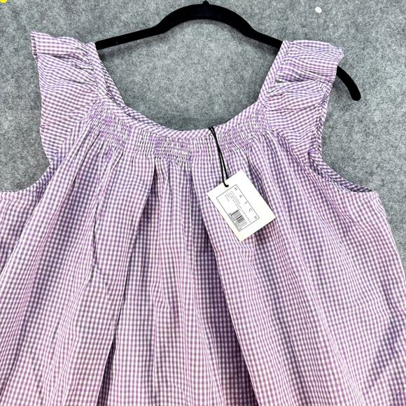 Hatch Smocked Secret Nursing Dress Lilac Gingham NEW size Small 1 - Picture 4 of 6